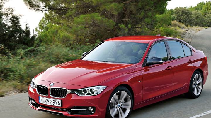 2012 BMW 3 Series Sedan F30 Front Side Pose In Red